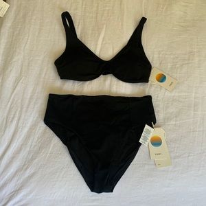 Vuori black bikini aqua top set